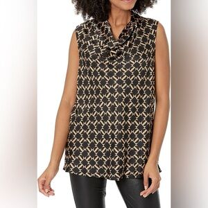 Anne Klein Women's Cowl Neck Sleeveless Blouse XXS